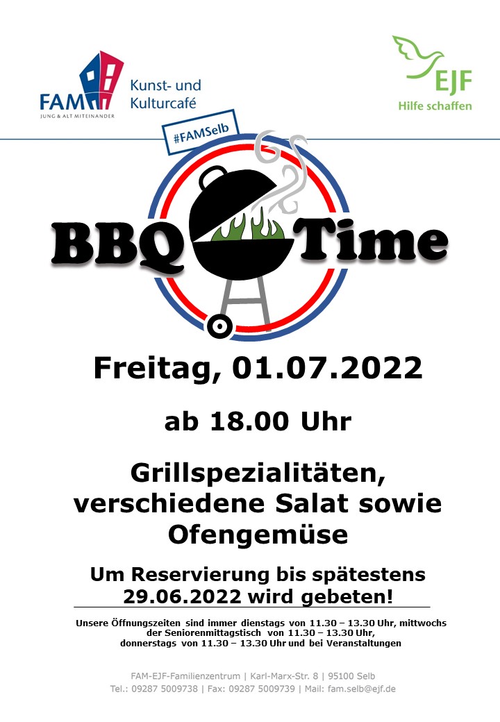 Einladung Barbecue im FAM 07-2022.1